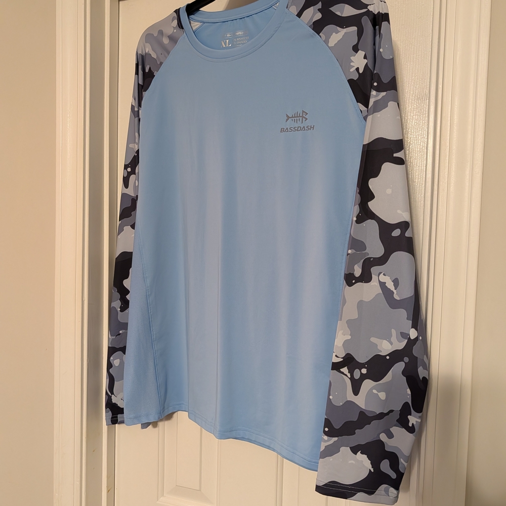 Bassdash Light Blue Long Sleeve Shirt